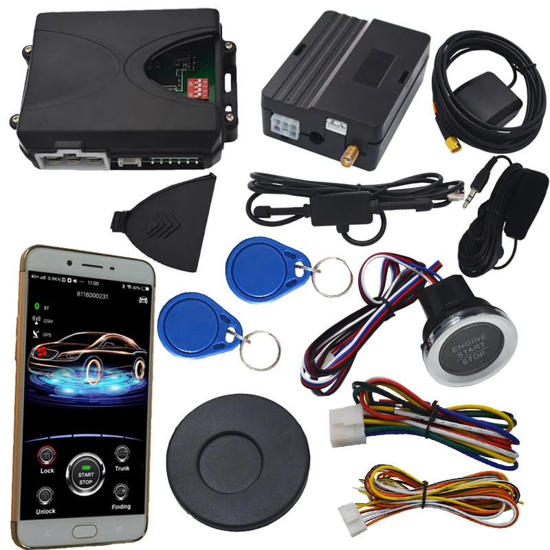 

rfid auto electronics product with remote start stop engine sms cut off engine APP alarm information reminder app start stop