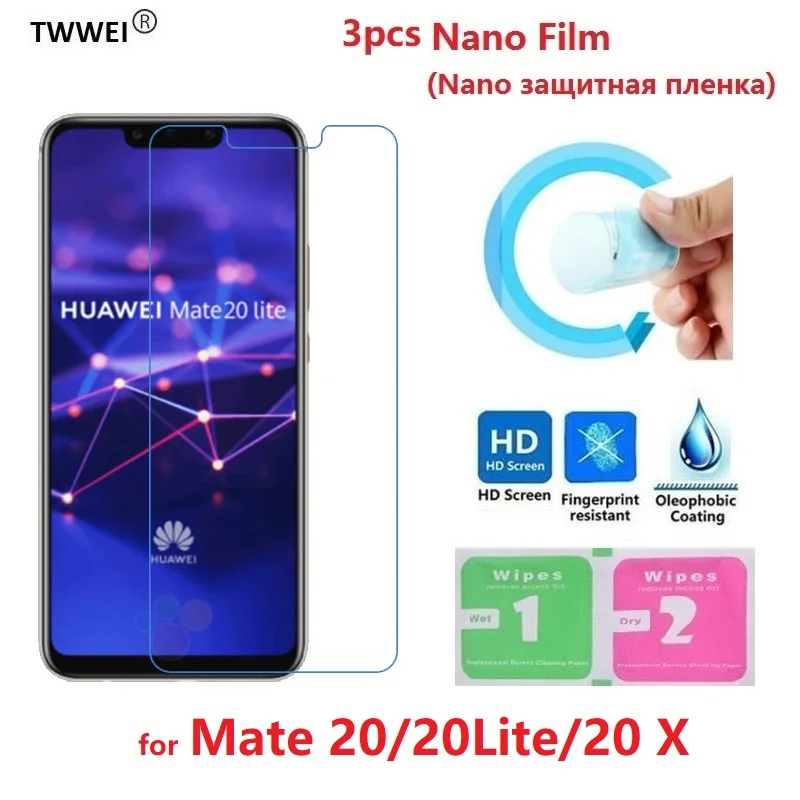 

3pc Mate 20 Lite Screen Protector Protective Film for Huawei Mate 20 Lite Pro X 20X Screen Protector Film Cover Foil (Not Glass)