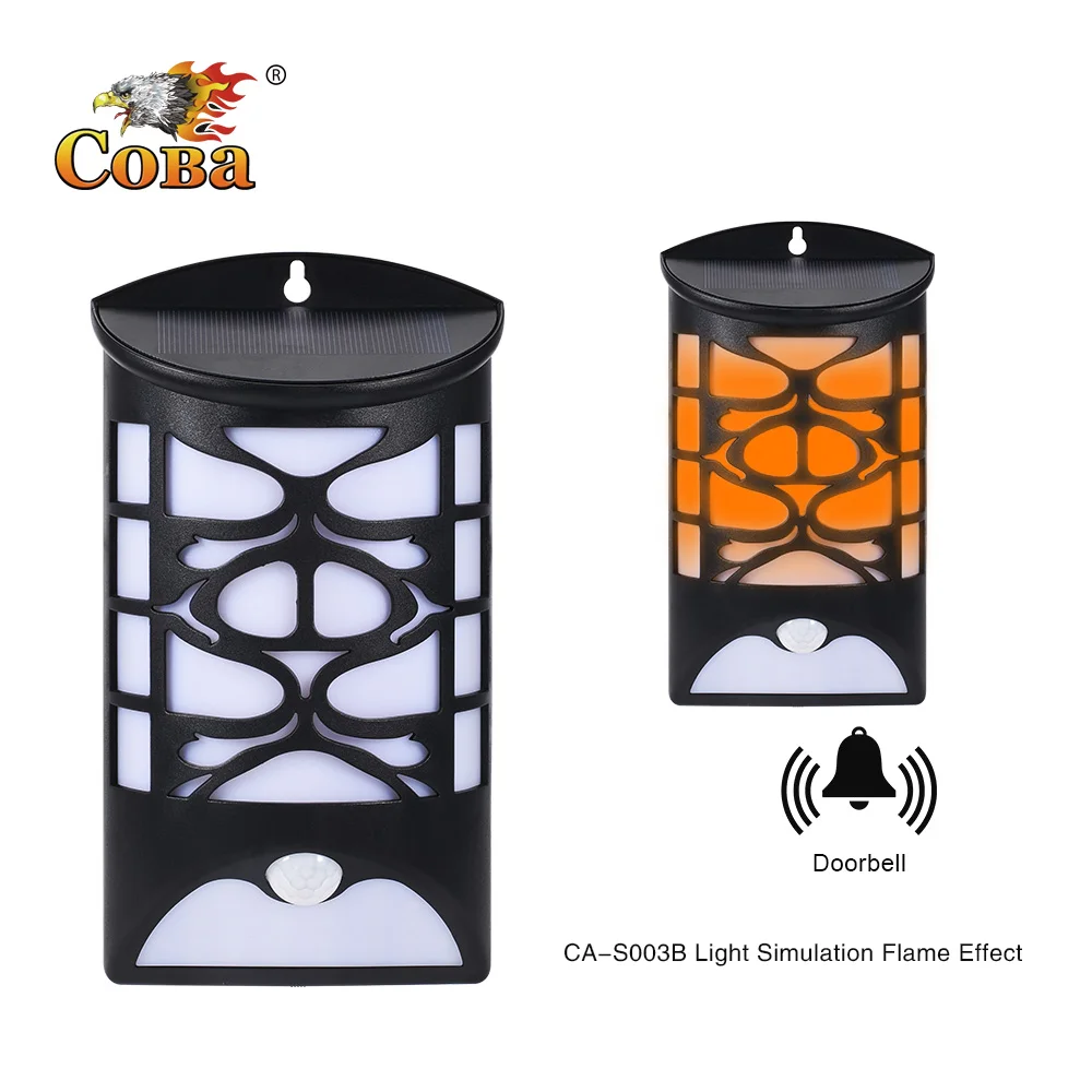 

Coba cob outdoor solar light 2 modes with doorbell christmas outdoor decoration waterproof colorful light torch garden led lamp