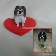 Пользовательский миниатюрный Ooak ручной работы питомца для подруги собаки миниатюрный с фото полимерная глина куклы в индивидуальном исполнении мультфильм кукла подарок