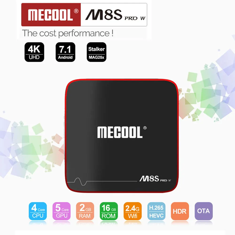 

MECOOL M8S PRO Android TV Box M8S PRO Amlogic S905W Android 7.1 2G RAM 16G ROM WiFi 4K H.265 Smart Mini Set Top Box