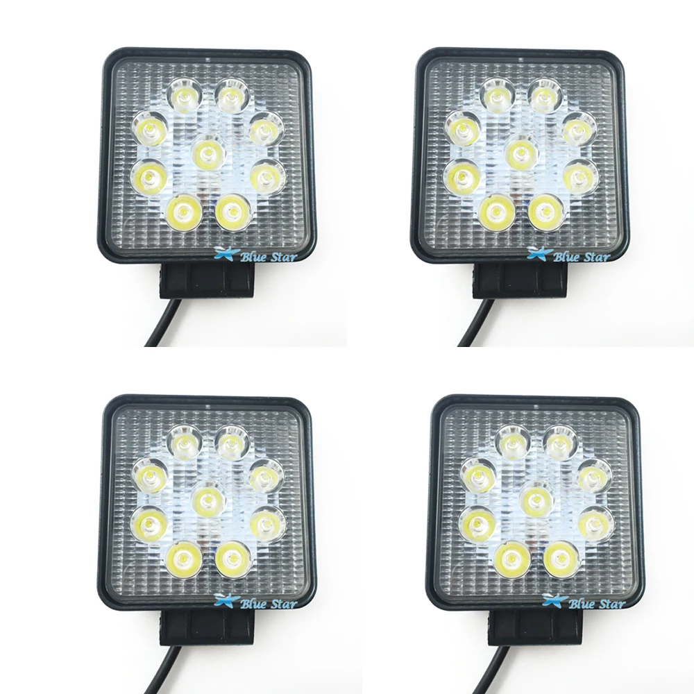 

4pcs 4 Inch 27W LED Work Light for Indicators Motorcycle Driving Offroad Boat Car Tractor Truck 4x4 SUV ATV Flood / Spot 12V-24V