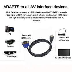 1 м HDMI кабель HDMI к VGA 1080 P HD с аудио кабель-адаптер PC мониторы Кабель привести O VGA кабель для ТВ коробка