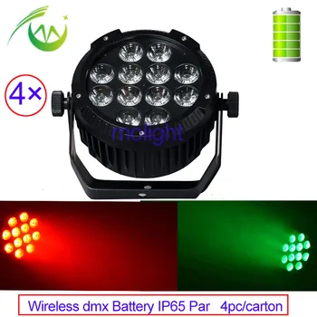 

RGBWA+UV LED 12x18W Battery Powered WIRELESS DMX Par Can DJ Uplighting Up Light Waterproof IP65 Outdoor LED Par for Weddig Party