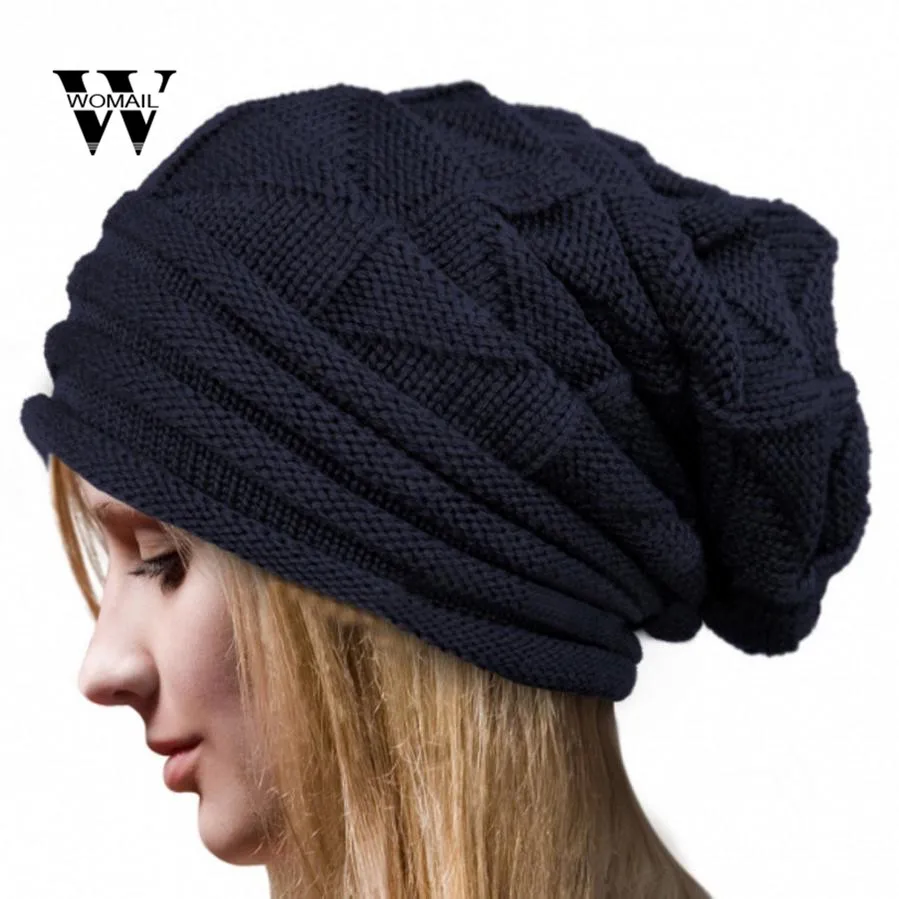 Для женщин зимние пух крючком Шапка Wool Knit Beanie теплые шапки моды Шапки Лидер продаж 16 декабря