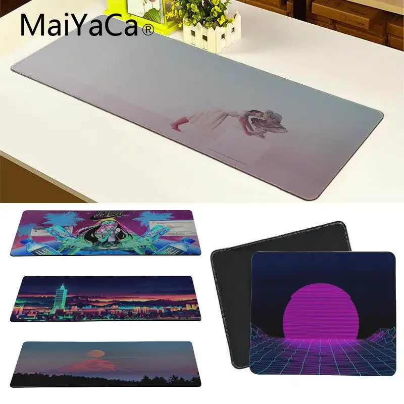

MaiYaCa Vapor wave mouse pad gamer play mats Size for 30x80cm and 30x90cm Gaming Mousepads