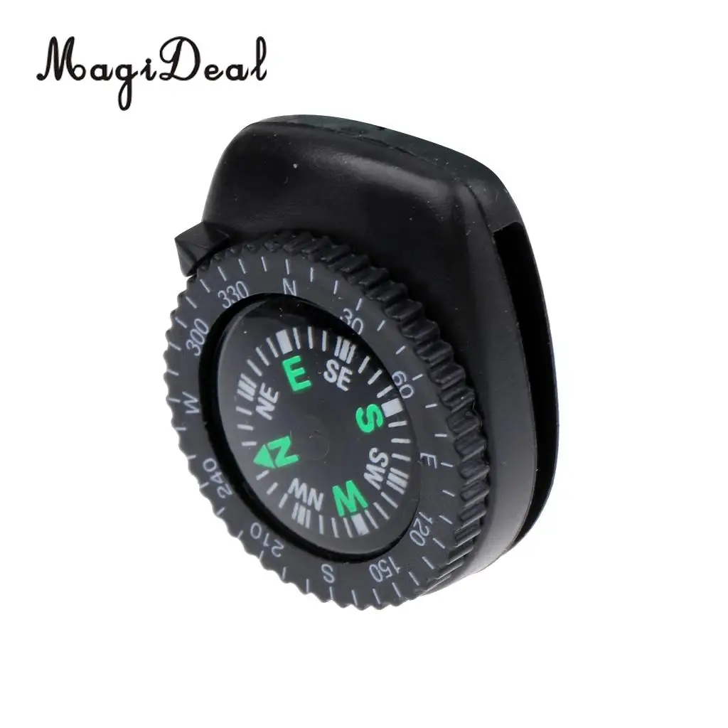 MagiDeal 25mm Mini Professional Precision Watch Band Clip-on Navigation Wrist Compass for Survival Hunting Hiking Camping Sport