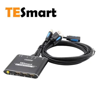 

TESmart New High Quality 2 Port USB HDMI Cable KVM Switch with Extra USB 2.0 Port Support 4K*2K (3840x2160)