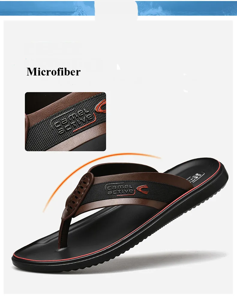 Camel Active/Новинка года; мужские шлепанцы из искусственной кожи; мужская пляжная обувь; брендовая мужская повседневная обувь; мужские шлепанцы; кроссовки; Летняя обувь; 19351