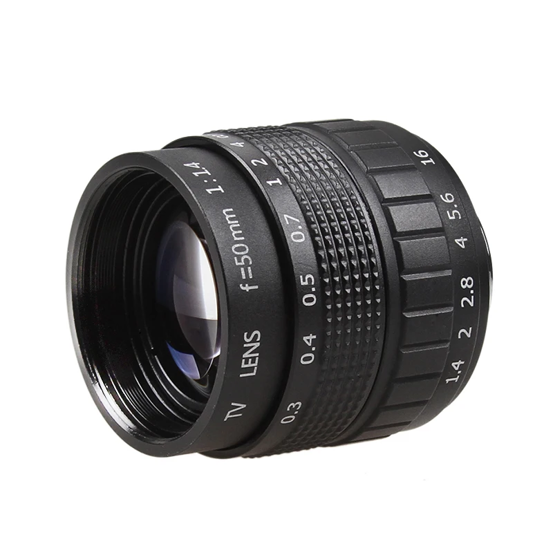 Фуцзянь 50 мм F1.4 CC ТВ фильм объектив+ C-NEX крепление для SONY E крепление NEX3 NEX6 NEX7 A6500 A6300 A6000 A5000