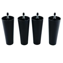 4 шт Сменные ножки для дивана, пластиковые ножки для дивана, M10, резьбовые крепления, высота 150 мм, пластиковые круглые конические кресла для дивана