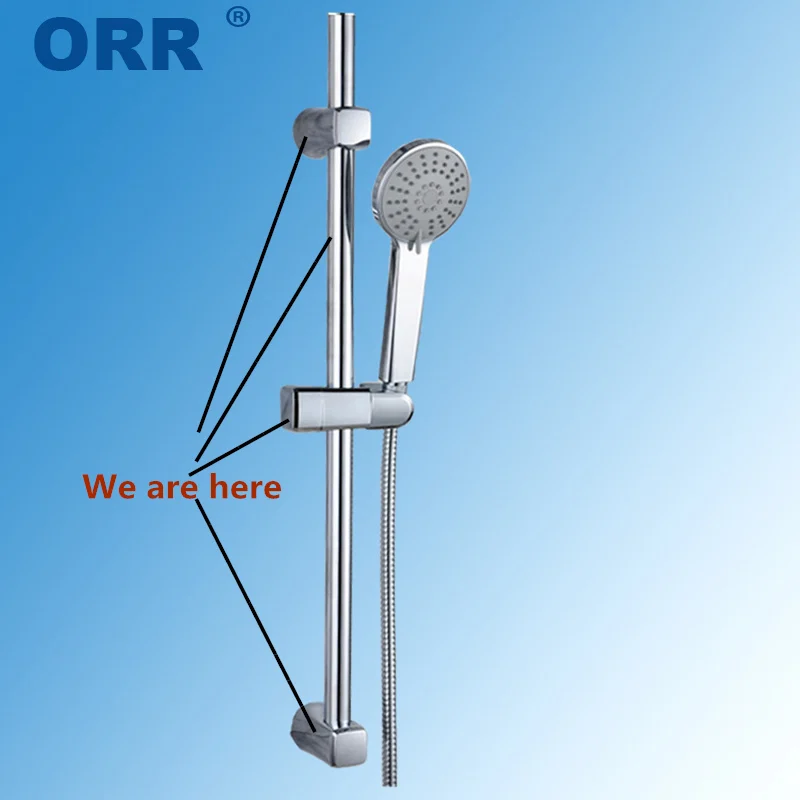 

Adjustable Stainless Steel handheld Wall Mounted Shower Slide Bar 25mm dia Bathroom rail Head Bracket conjunto barra chuveiro