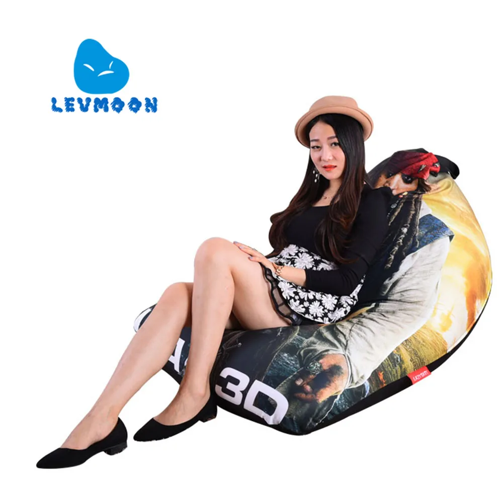 cheap LEVMOON Beanbag Sofa Chair Captain Jack Seat Zac Comfort Bean Bag Bed Cover Without Filler Cotton Indoor Beanbag Lounge Chair