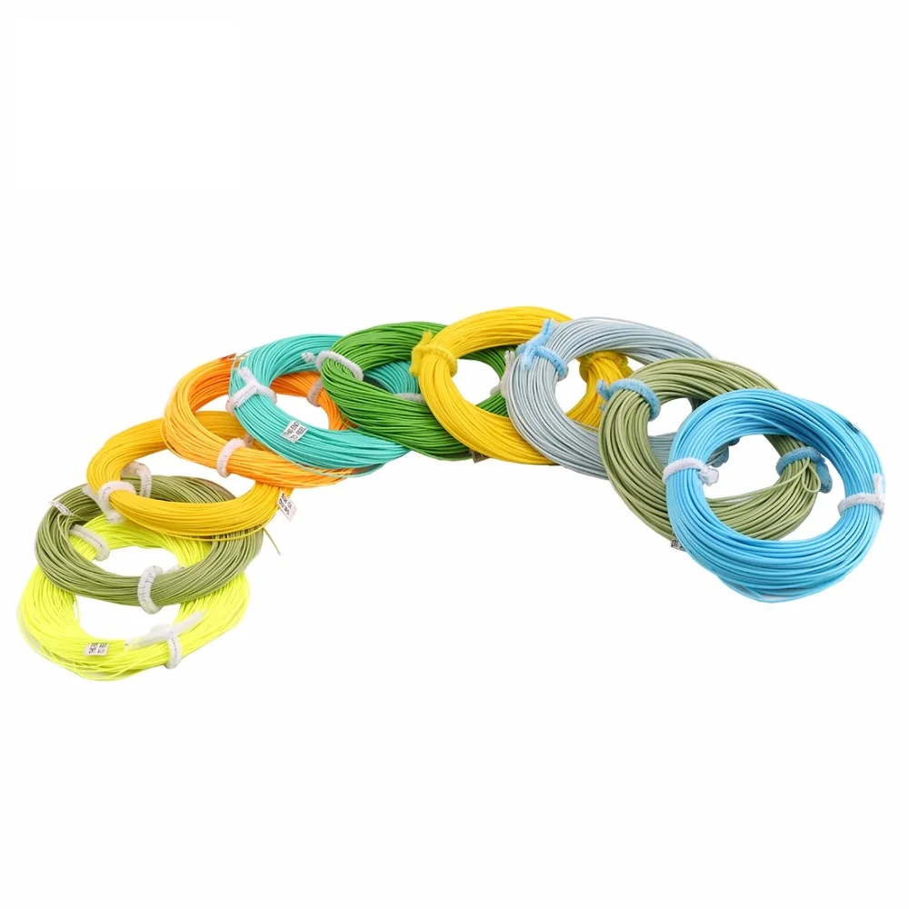 

1PCS Super new 100FT 30.5M Weight Forward Floating Line 100FT Double Taper Fly Line WF 3/4/5/6/7/8/9/10/11/12F Fly Fishing Lines
