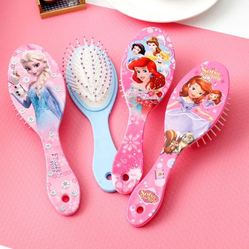 Disney reine des neiges peigne pour filles princesse Minnie Mouse brosses à cheveux soins des cheveux bébé fille soins Mickey peigne à cheveux Disney jouets