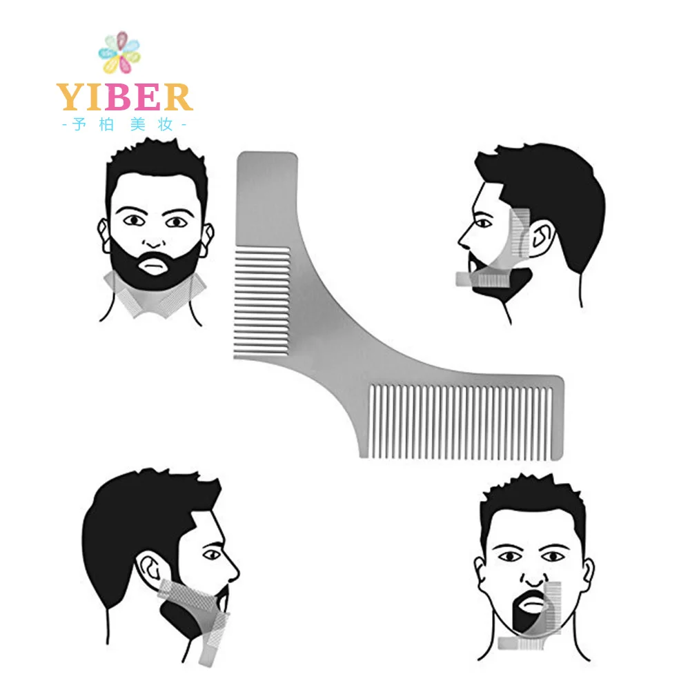 

Beard Shaping Comb Stainless Steel Beard Shaping Tool Beard Modeling Template Carding Tool Beard Comb Peine Barba