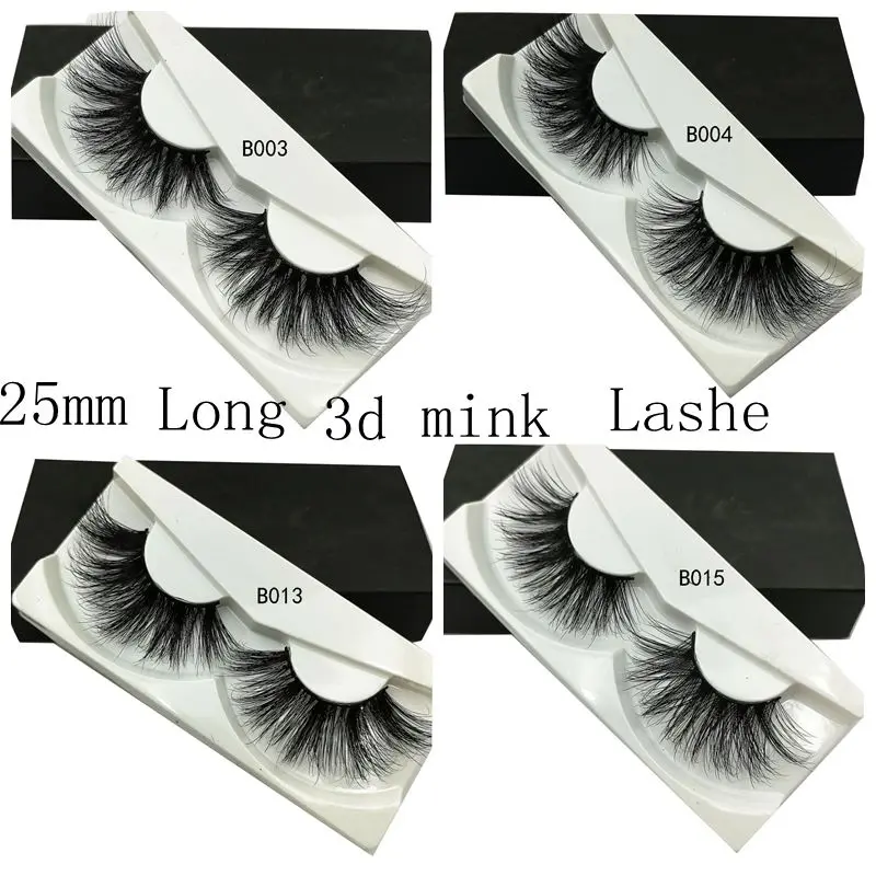 

100% Mink Eyelashes False Eyelashes Cross Natural False Eyelashes Length 25mm Makeup 3D Mink Eyelashes Long Eyelash Beauty