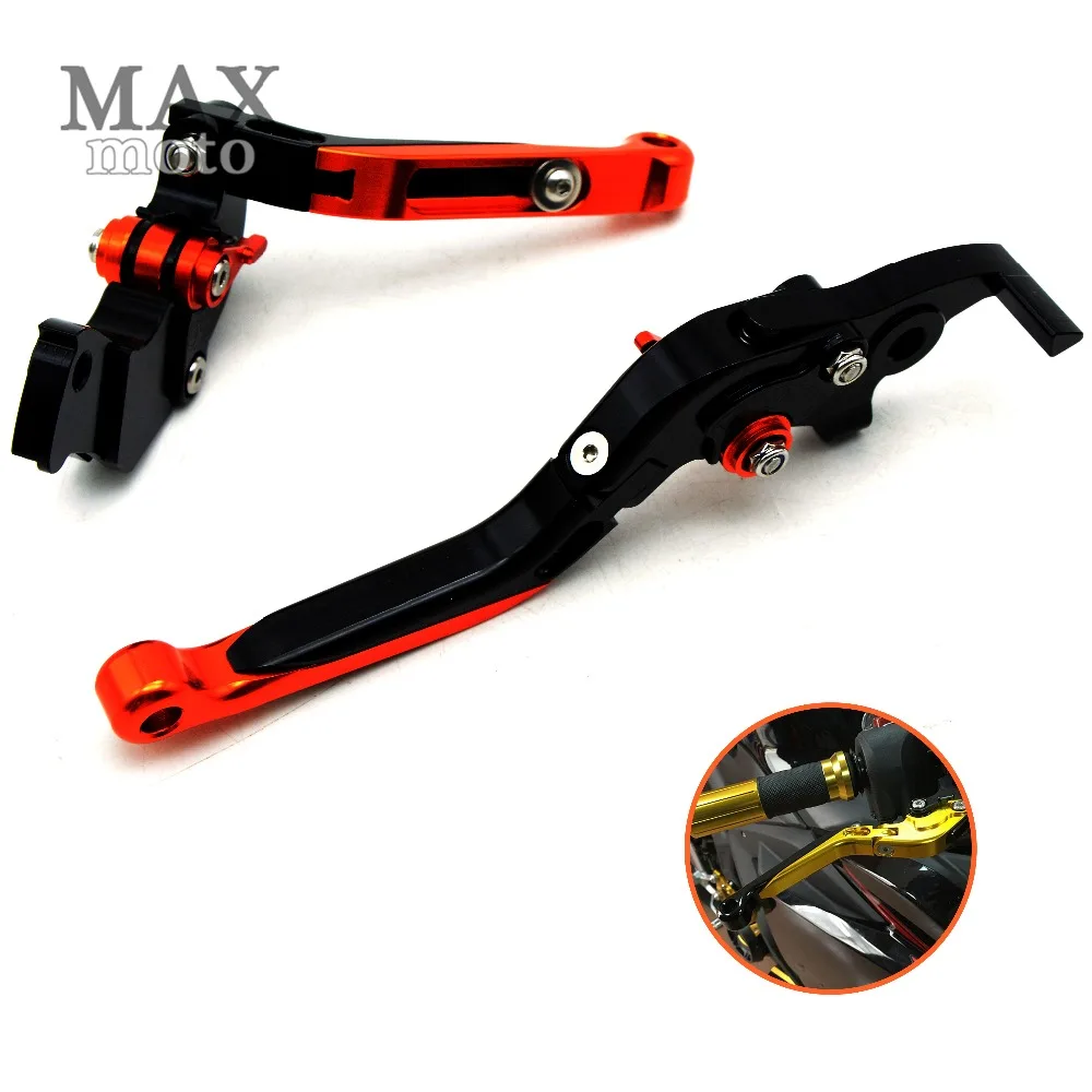 

With logo Motorcycle adjustable&foldable&extendable Brake Clutch Levers for KTM Super Adventure 1290 2015 2016 690 Duke 2010