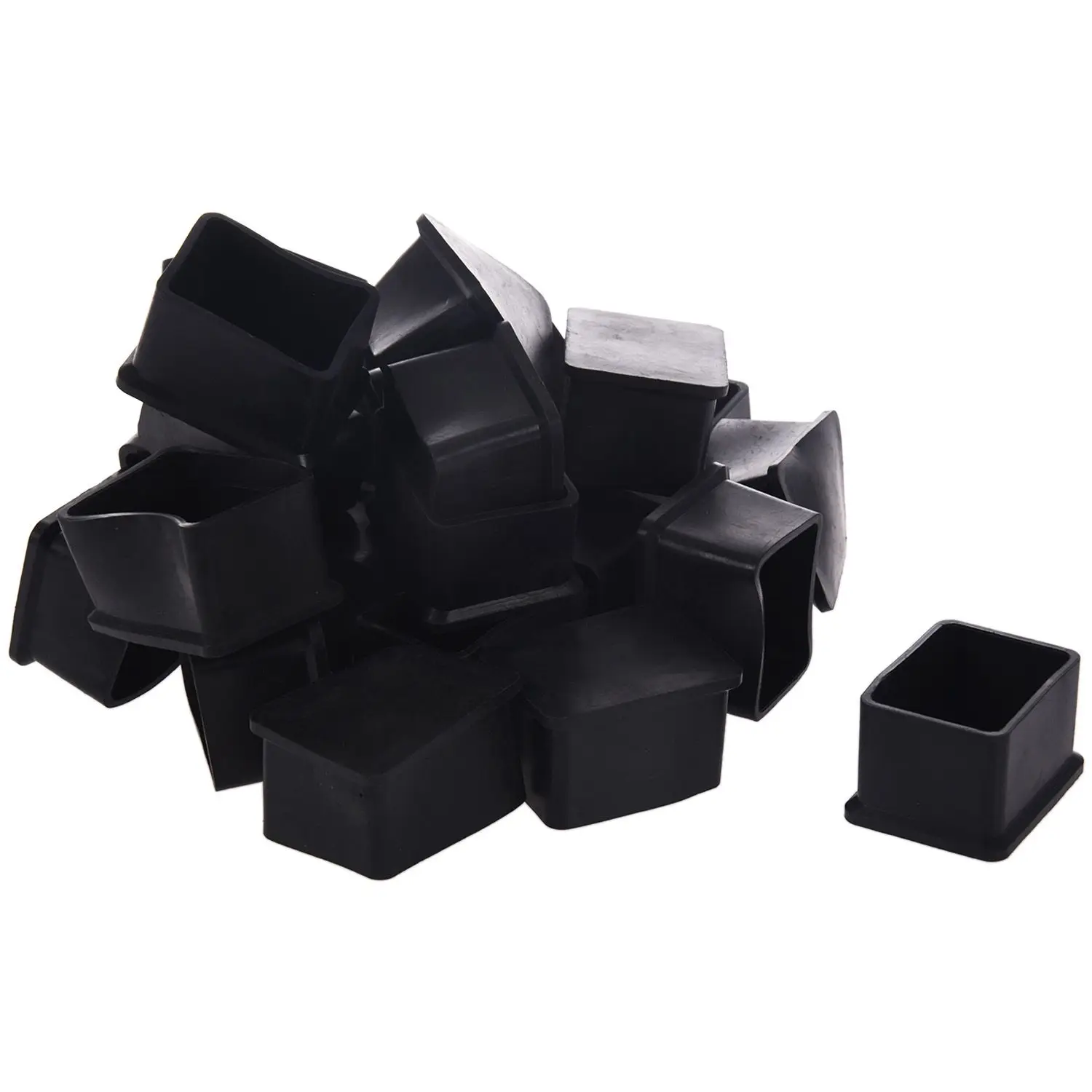 

Hot Sale Rubber Rectangular Furniture Foot Cover Protector 40mm x 30mm 24 Pcs