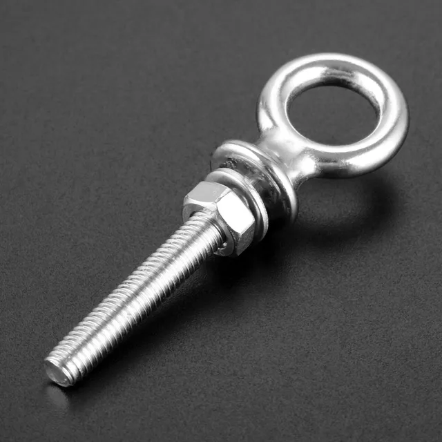 Marine 316 Stainless Steel Long Lifting Eye Bolt Long Shank Collared