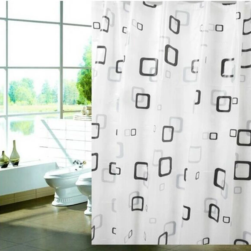

80*180cm Waterproof Shower Curtain Home Bathroom Curtains PEVA Bath Curtain Dropshipping