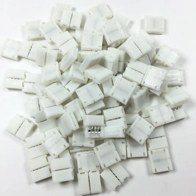 

RGB Led Connector For 10mm SMD 5050 Led Strip RGB color ,No Need Soldering
