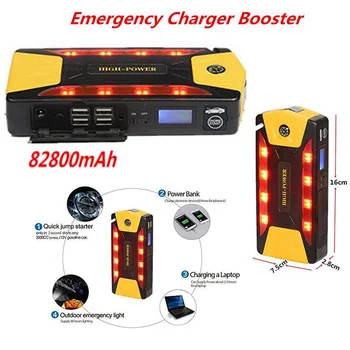 

82800mAh Car Jump Starter Power Bank Emergency Auto Battery Booster Vehicle Jump Starter Car Charger Multi-function EU/US/AU/UK