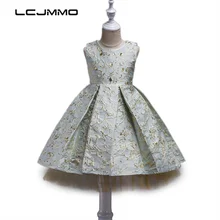 LCJMMO/модное платье для девочек летние вечерние платья принцессы года для девочек, бронзовые платья для девочек, детский костюм для подростков, дизайн выпускного вечера