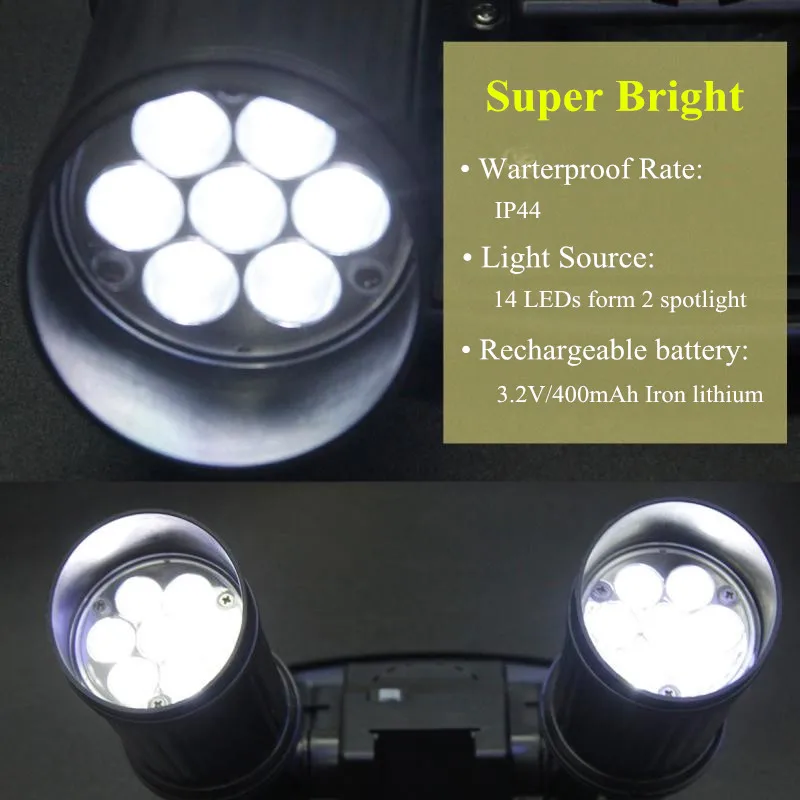 Solar Garden PIR Motion Sensor Light 14 LED Spotlights Solar Powered led Street Lights Outdoor Security Lamp Super Bright