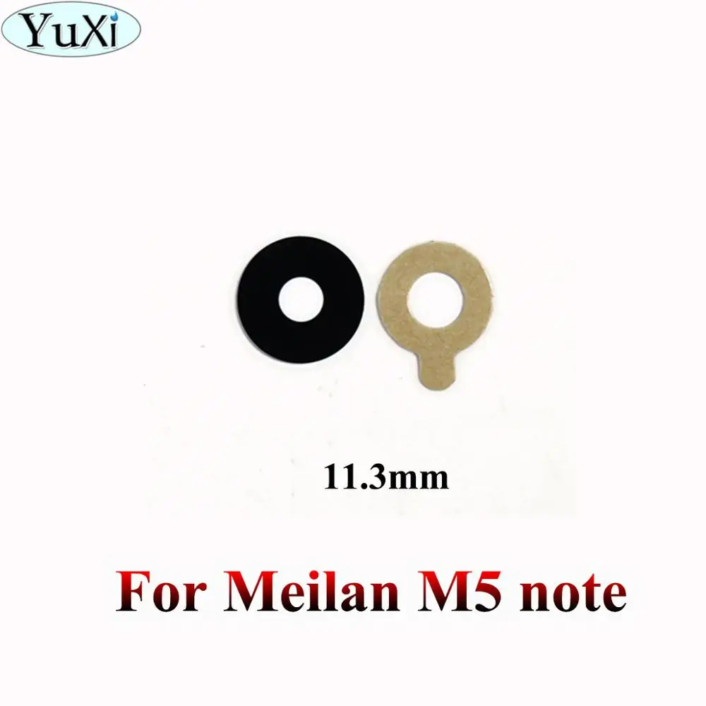 For Meilan M5 note YuXi задняя камера стеклянная крышка объектива+ клейкая лента для Meizu Meilan M1 M2 M3 M5 M6 note 3s M5s S6 Note 5 Mini Metal E - Цвет: For Meilan M5 note