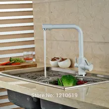 Uythner недавно белый Живопись запеченный кухня pur водопроводный кран на одно отверстие раковина кран бассейна смесителя Палуба Гора