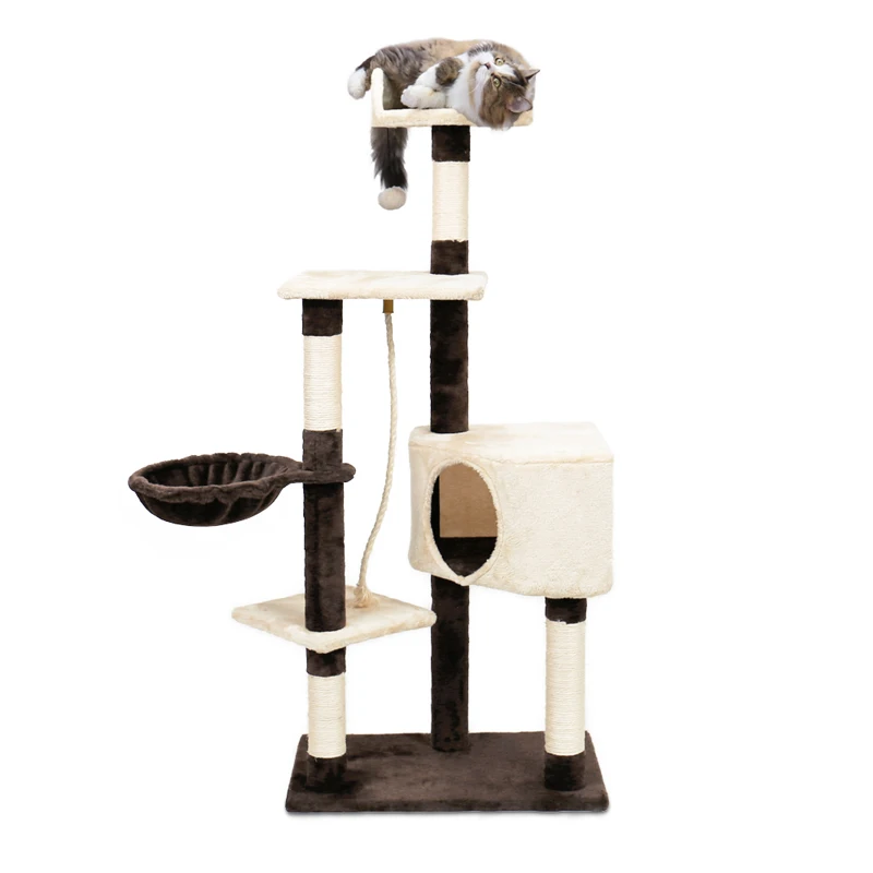 H139cm кошка скалолазание Дерево Игрушка для прыжков с лестницей Когтеточка из цельного дерева для кошек скалолазание рама кошка мебель для домашних животных H