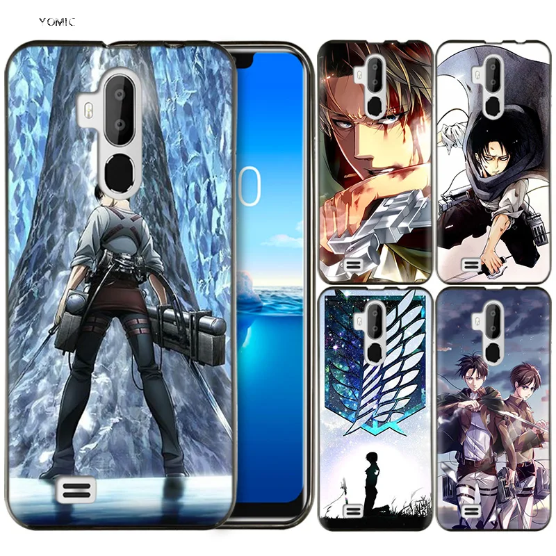 

Silicone Coque Shell Cell Phone Case for Oukitel C12 PRO C12Pro Black Dark Cases Cartoon Attack On Titan Levi