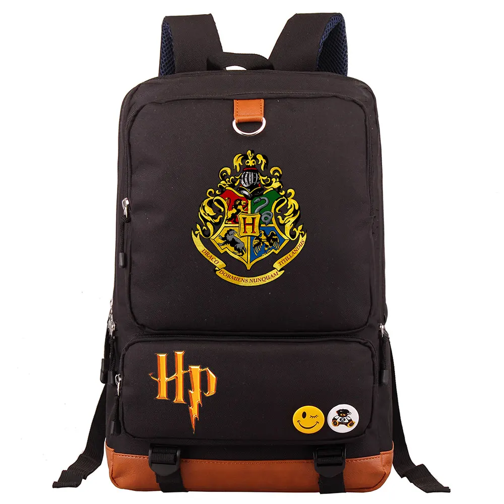 09 Волшебный Хогвартс hp Письмо значок Гриффиндор мальчик девочка школьная сумка женский рюкзак подростковый лоскутный холст мужской студенческий рюкзак - Цвет: 09