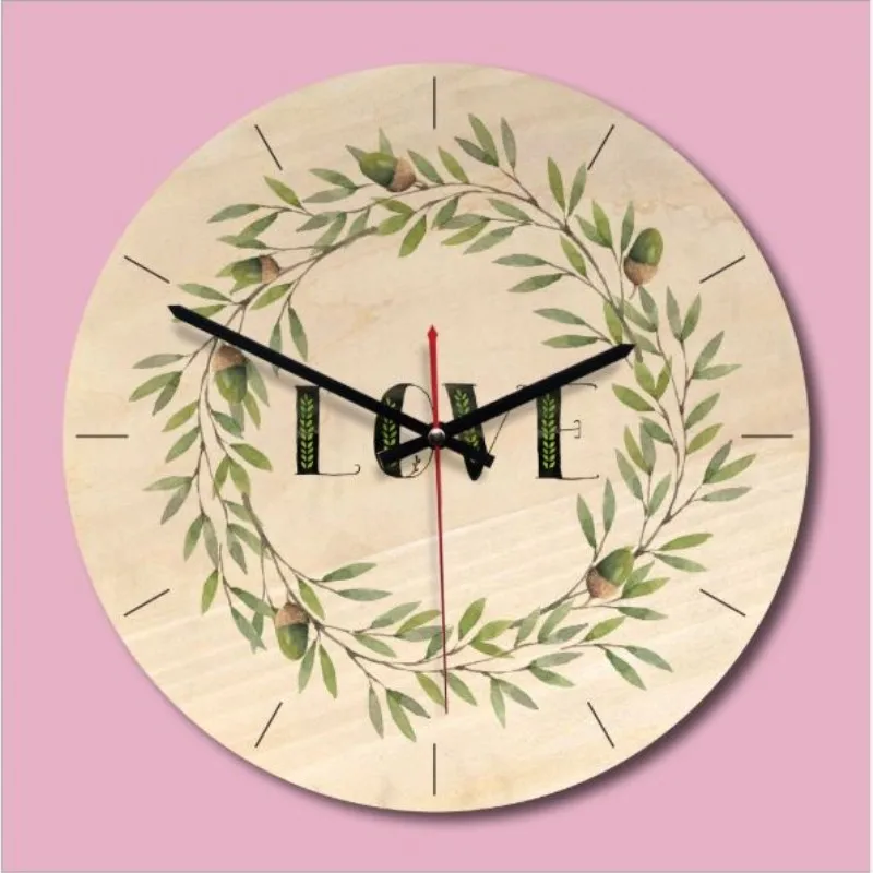 cheap Retro Wall Clocks 3D Acrylic Wall Clock LOVE Letter Modern Design Wall Clock for Kids Rooms Living Room Bedroom Wall Watch