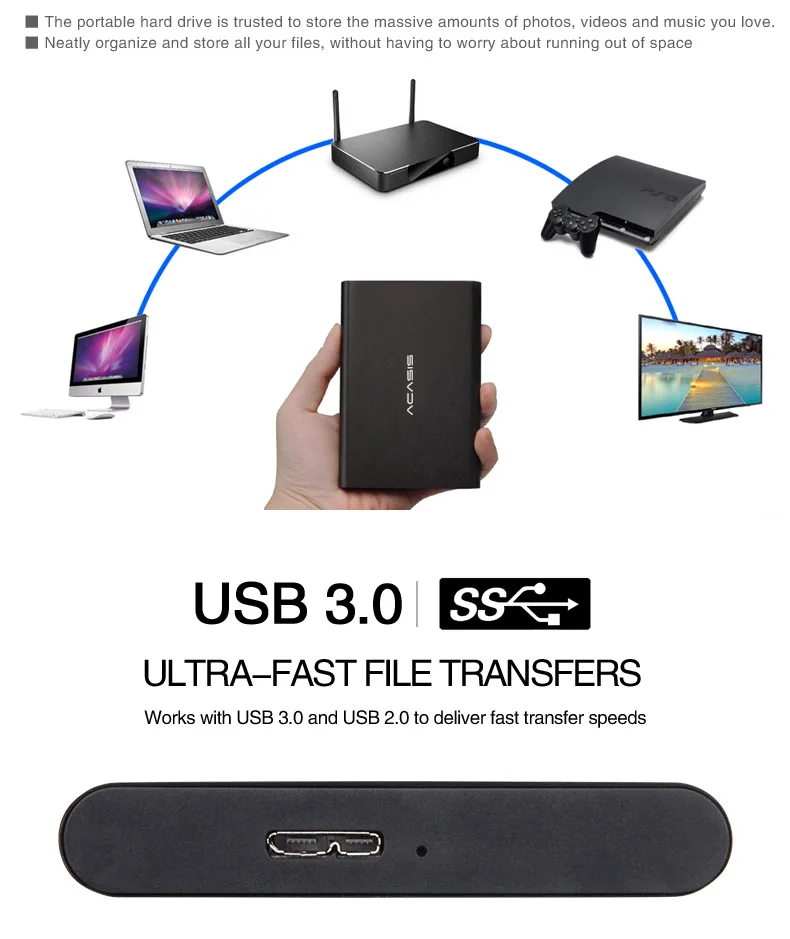 disco rígido externo usb3.0 dispositivos de armazenamento