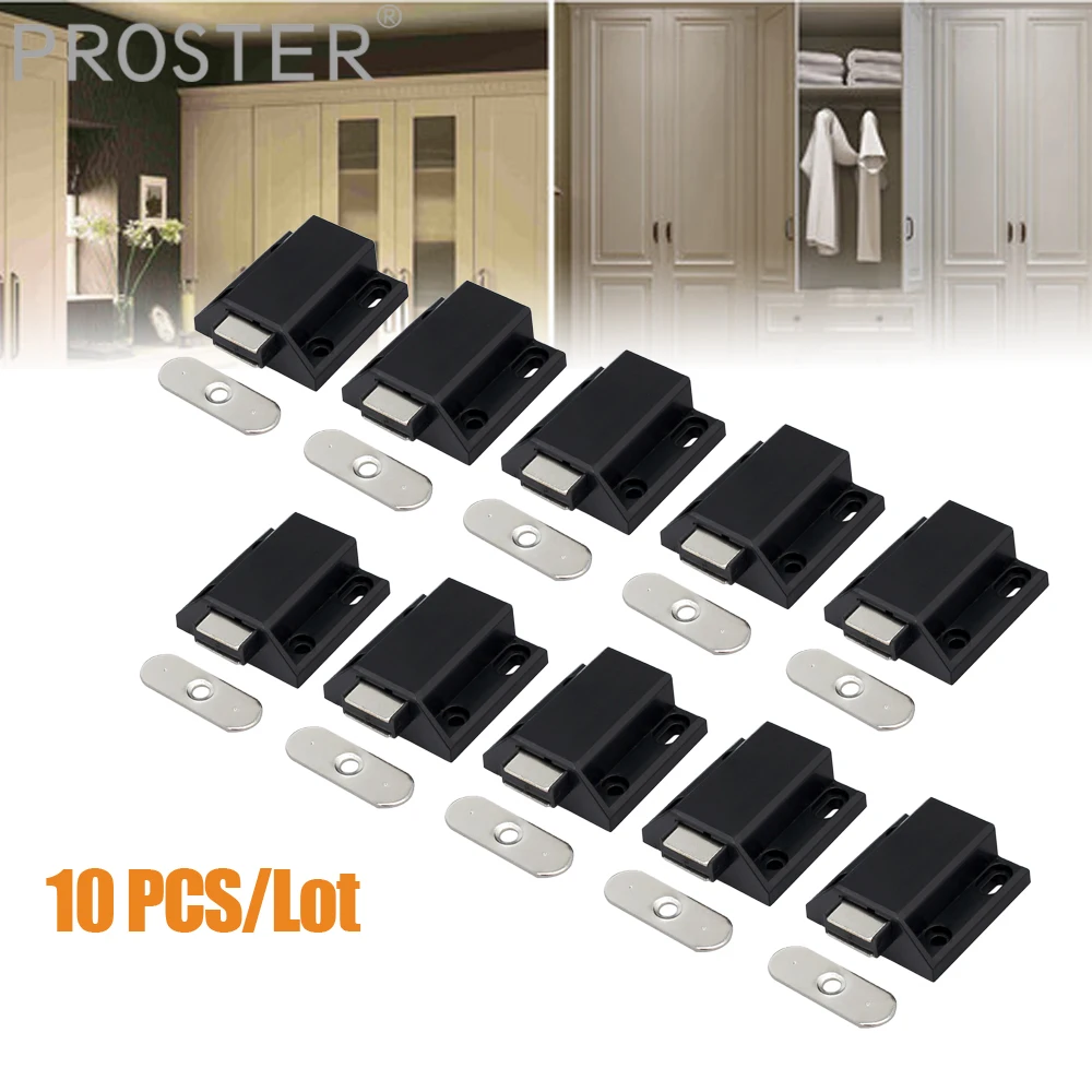 Proster 10x المغناطيسي ضغط اللمس اقبض دفع لفتح أبواب خزانة المطبخ مع لوحات