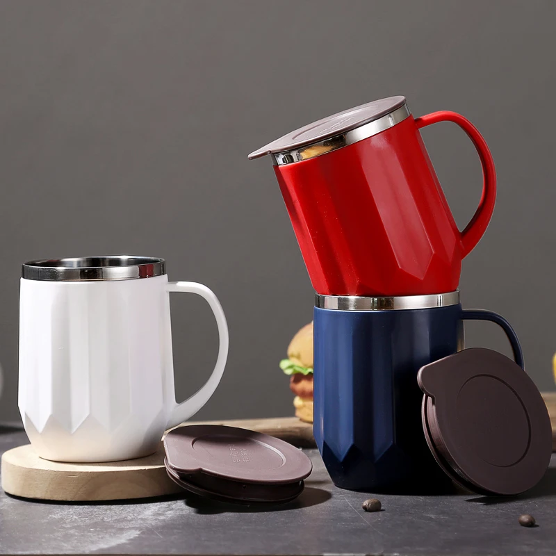 400ml stainless steel tea cup with handle office cup for tea with cover milk cup business tumbler (8)