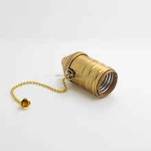 Медь lamholder E27 латунь металлический держатель для лампы Винтаж античный подвесной светильник гнездо