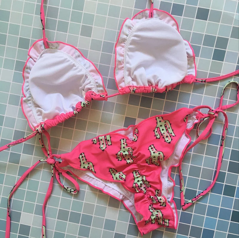 HTB1t7WCE25TBuNjSspcq6znGFXa7 Floral print bikinis 2018 new swimwear women swimsuit beach bathing suit maillot de bain femme biquini sexy brazilian bikini set