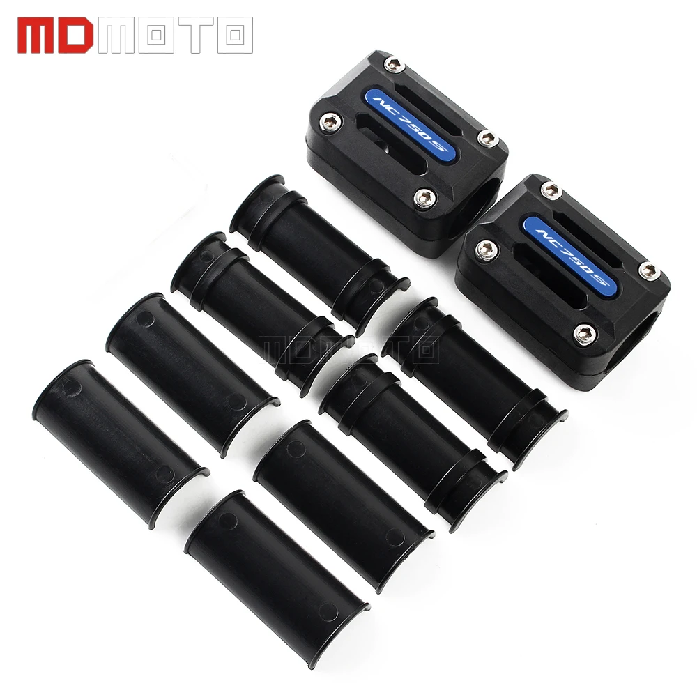 For HONDA NC750X NC750S NC700X NC750 NC700 NC750 S X Motorcycle Engine Protection Guard Bumper Decor Block 22-25-28mm with LOGO Color : NC750X Blue