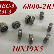 5 шт. 6800RS 6800RZ 6800 2RS 6800-2RS 10X19X5 мм 10*19*5 мм миниатюрный вал вала двигателя глубокий паз шарикоподшипник инструменты