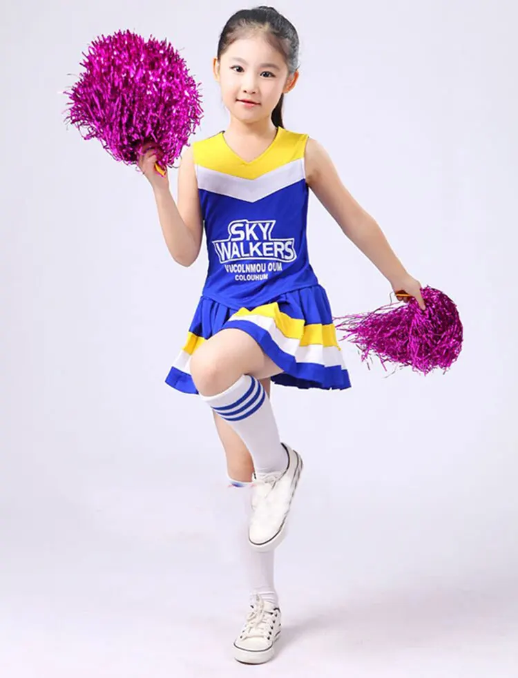 Children Competition Cheerleaders Girl School Team Uniforms KidS Performance Costume Sets Girls Class Suit Girl Student Suits