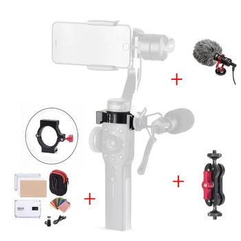 

EACHSHOT 4-Ring V2 Cold Shoe Adapter Ring for Zhiyun Smooth 4 Applied to Rode Microphone LED Video Light Filmmaker Vlog, Microph