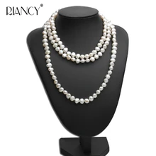 Four color long chain freshwater baroque shape pearl necklace natural genuine pearl necklace for women Four color long chain freshwater baroque shape pearl necklace natural genuine pearl necklace for women