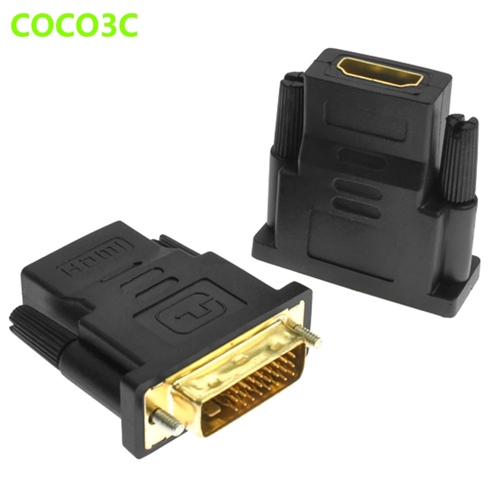 Кабель-адаптер DVI 24 + 1 Pin штекер-HDMI позолоченный женский порт AV монитор 10 2 Гбит/с |