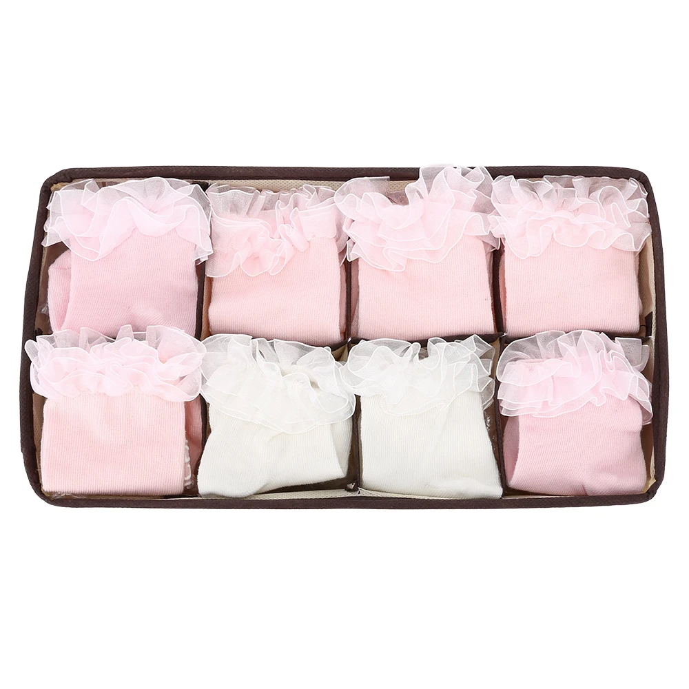 Underwear Bra Organizer Storage Box Drawer Closet Organizers Boxes For Underwear Scarf Socks Organiser 2 Colors Beige/Rose