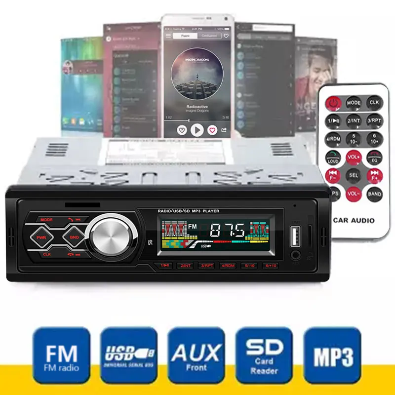 Vehemo TF карта U диск воспроизведение автомобиля Mp3 радио плеер Mp3 Универсальный fm-плеер радио авто стерео автомобильные аксессуары