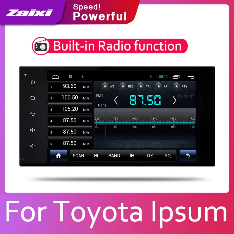 Flash Deal ZaiXi Android 2 Din Car radio Multimedia Video Player auto Stereo GPS MAP For Toyota Ipsum 2001~2009 Media Navi Navigation 4