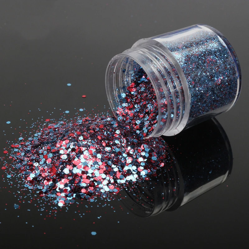 Shellhard 5 Boxes/Set 10ml Chunky Glitter Flake Face Glitter Powder Sequins Decorations Eye Body Nail Art Tips Decor